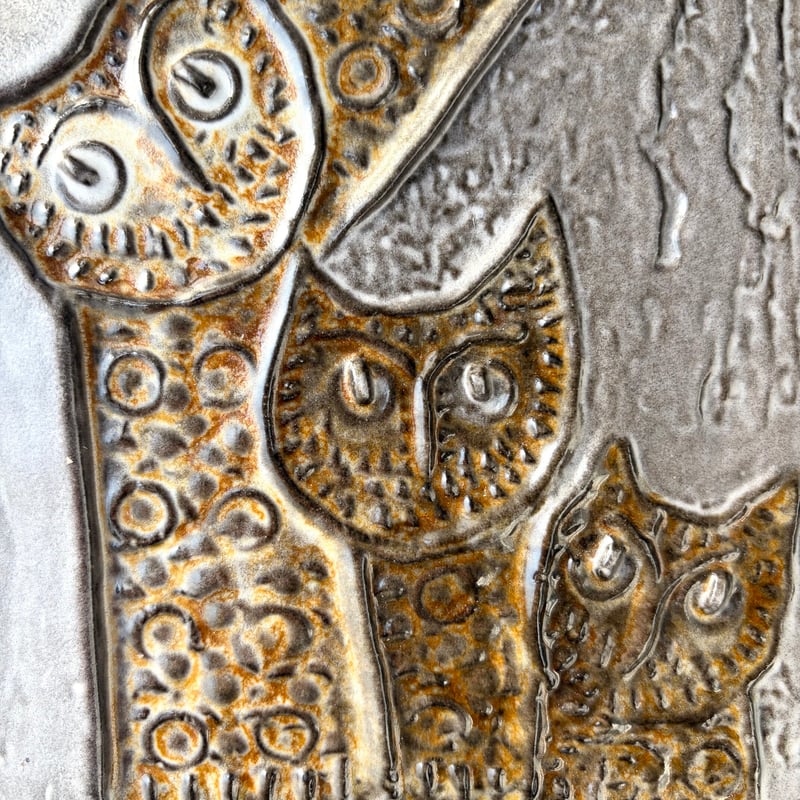 Upsala Ekeby（ウプサラ エクヴィ）／5羽のフクロウの陶板／壁飾り | HYGGE