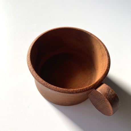 【Y様確認用】　JENAER GLAS（イエナグラス）／ドイツ製ヴィンテージ／チークのカバー付ガラスのマグ／在庫5点
