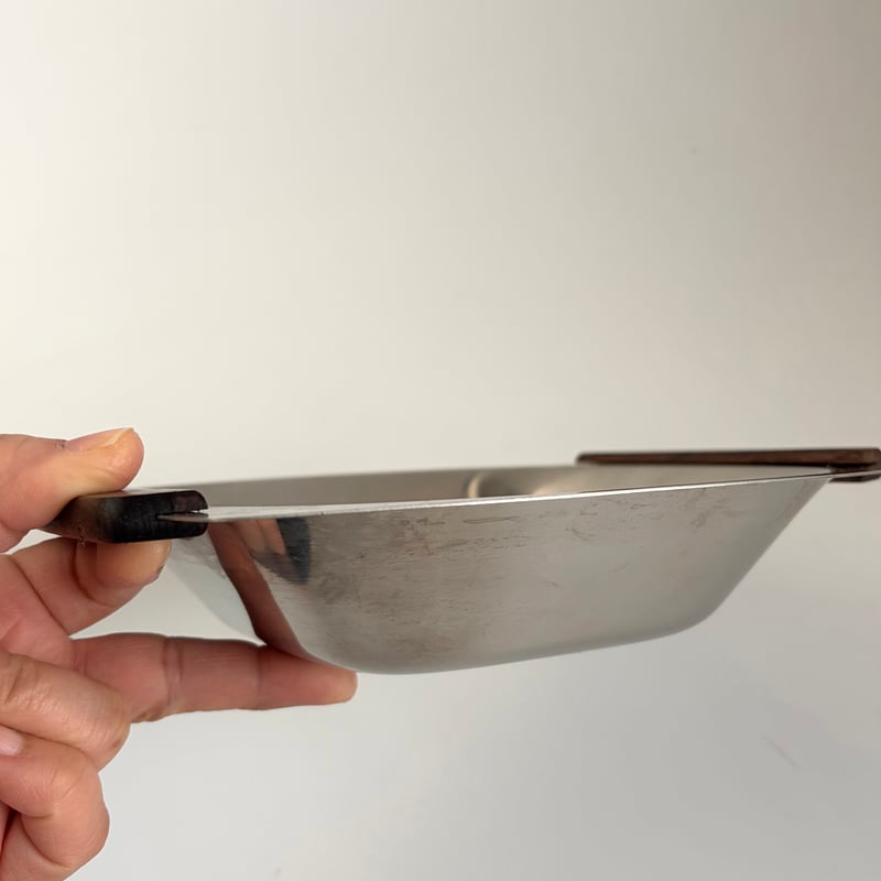 Denmark vintage｜ステンレス×チーク サービングプレート｜角の