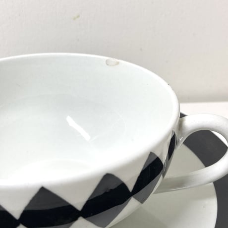 Gustavsberg(グスタフスベリ)/Svart Ruter(スヴァルトルーター)/カップ＆ソーサー　02【Outlet】】