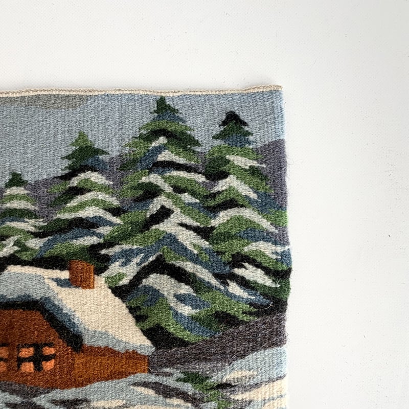 スウェーデンの伝統織物 「フレミッシュ織」 タペストリー｜雪景色 | HYGGE