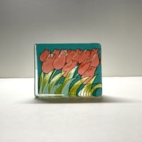 iittala（イッタラ）／ガラスカード・オブジェ／赤いチューリップ　S