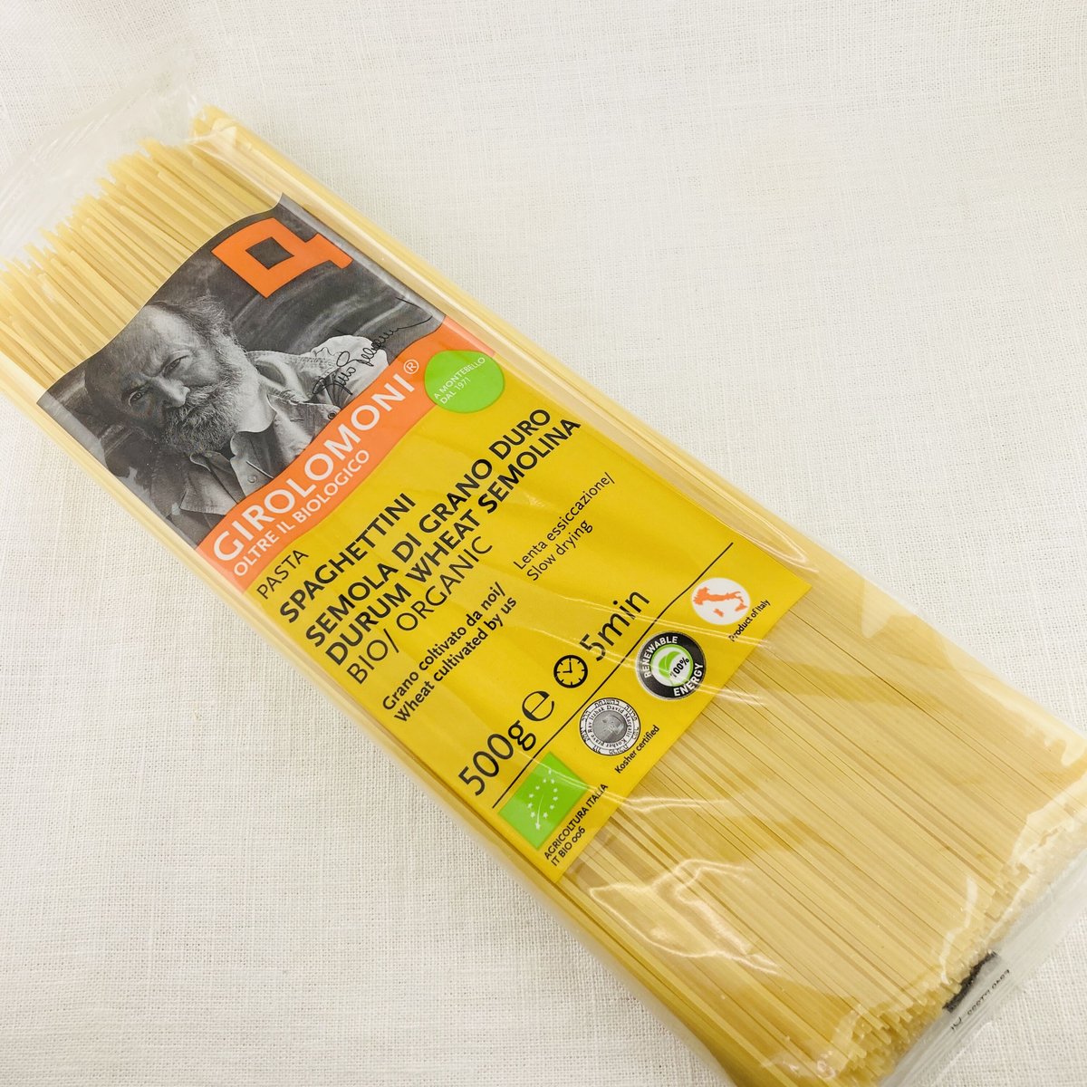 デュラム小麦有機スパゲッティーニ　500g　1.4mm　ジロロモーニ　Healthroad
