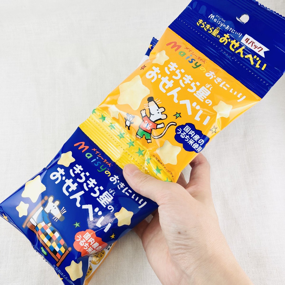 おせんべいちゃんです! メイシーちゃんのお気に入り きらきら星のおせんべい 8g×4