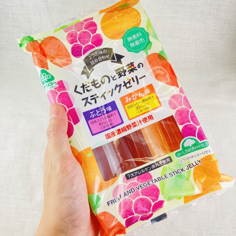 季節品】くだものと野菜のスティックゼリー 12本 | Healthroad