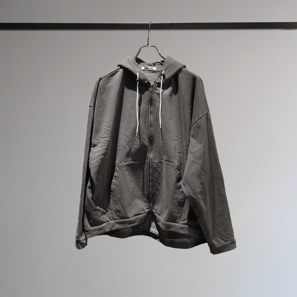 sedacle ピグメント加工ジップパーカー ボルドー smallサイズ セダクル