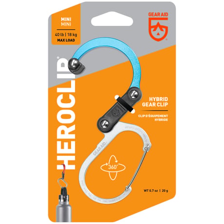 HEROCLIP MINI ヒーロークリップ ミニ 静止荷重 18kg カラビナ型フック バックハンガー 国内正規品 GEAR AID