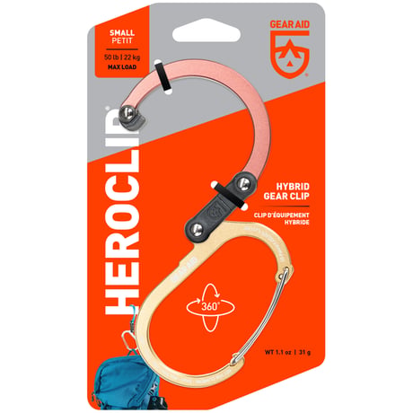 HEROCLIP Small ヒーロークリップ スモール 静止荷重 22kg カラビナ型フック バックハンガー 国内正規品 GEAR AID