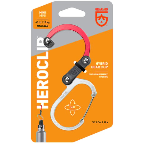HEROCLIP MINI ヒーロークリップ ミニ 静止荷重 18kg カラビナ型フック バックハンガー 国内正規品 GEAR AID