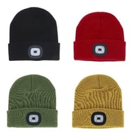 充電式 LEDライト付きニット帽 NIGHT SCOUT LED Beanie 取り外し可能LED