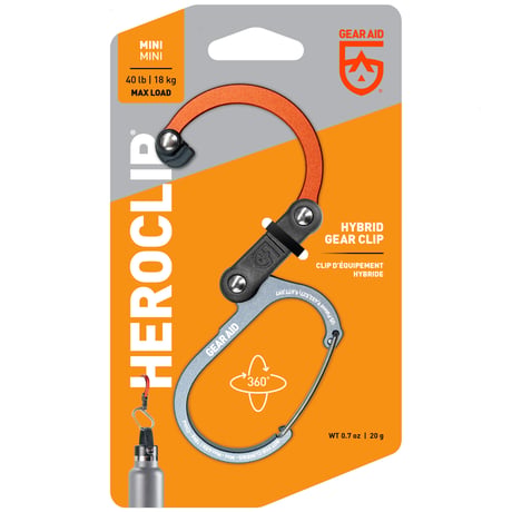 HEROCLIP MINI ヒーロークリップ ミニ 静止荷重 18kg カラビナ型フック バックハンガー 国内正規品 GEAR AID
