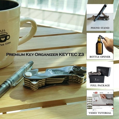 KEYTEC Z3 多機能 キーケース コンパクト キー収納ツール カラビナ＆拡張パック付 キースマート