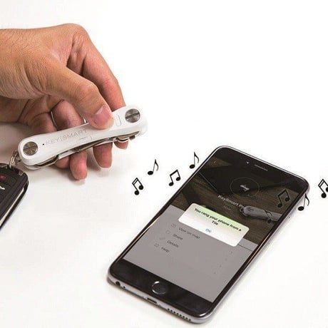 KEYSMART PRO ホワイト キースマート プロ tile 内臓 LEDライト 付き トラッキング キーケース
