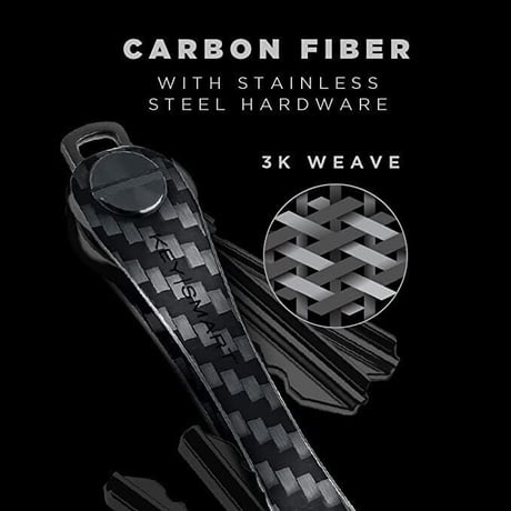 限定カラー KEYSMART Extended キースマート CARBON FIBER 3K ロング エクステンデッド キーケース キー収納ツール 拡張パック付