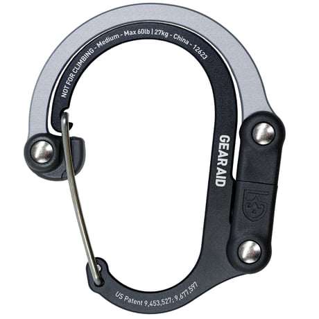 HEROCLIP Medium ヒーロークリップ ミディアム 静止荷重27kg 多機能 カラビナ型フック バックハンガー 国内正規品 GEAR AID
