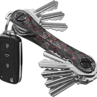 限定カラー KEYSMART Extended キースマート RED FORGED CARBON ロング エクステンデッド キーケース キー収納ツール 拡張パック付