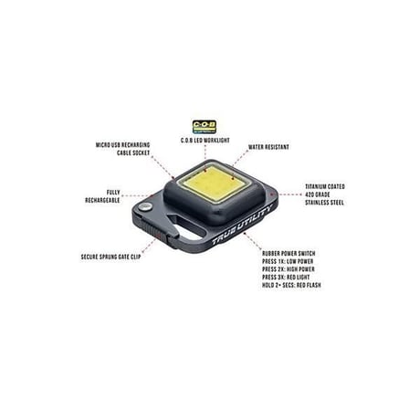 TRUE UTILITY BUTTON LITE 充電式 ボタンライト キーリング付き トゥルーユーティリティ