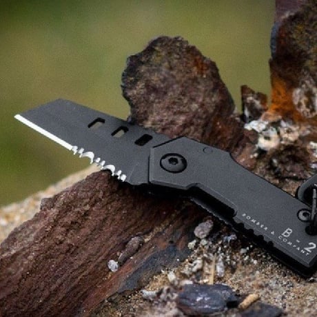 BOMBER & COMPANY 超コンパクト 折りたたみ式 サバイバル ナイフ B-2 Nano Blade Tactical Pocket Knife ナノブレード