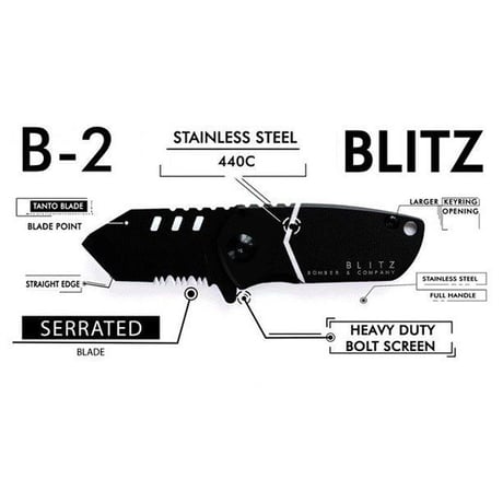 BOMBER & COMPANY B-2 BLITZ 超小型 アウトドアナイフ 折り畳み式 フォールディングナイフ