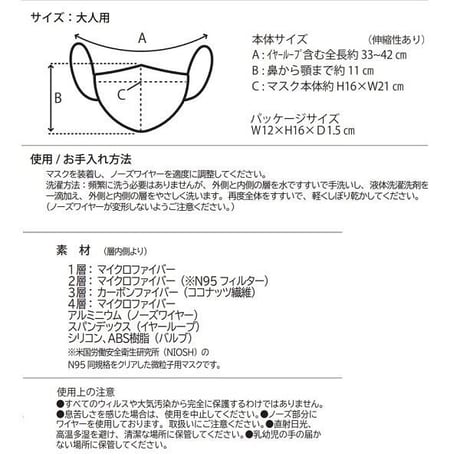 Vogmask 4層フィルター 微粒子ブロック 洗って繰り返し使える 高い密閉性 高機能マスク ボグマスク