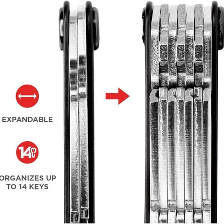 限定カラー KEYSMART Extended キースマート CARBON FIBER 3K ロング エクステンデッド キーケース キー収納ツール 拡張パック付