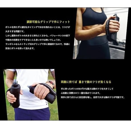 噛むだけ給水 Run Bottle 250ml ランニングボトル 傾けずにそのまま給水可能