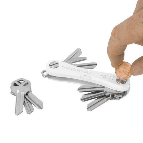 KEYSMART PRO ホワイト キースマート プロ tile 内臓 LEDライト 付き トラッキング キーケース