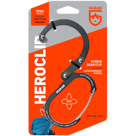 HEROCLIP Small ヒーロークリップ スモール 静止荷重 22kg カラビナ型フック バックハンガー 国内正規品 GEAR AID