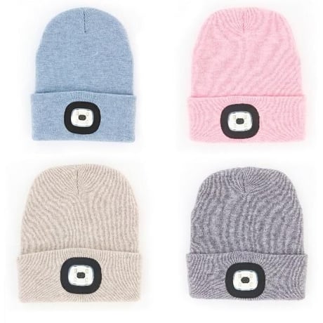 充電式 LEDライト付きニット帽 NIGHT SCOUT LED Beanie Bright Side ナイトスカウト 取り外し可能LED