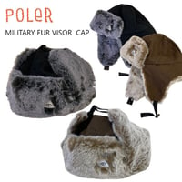 POLER ポーラー MILITARY FUR VISOR CAP ミリタリー ファー バイザー キャップ 帽子 正規販売店 2023 FW