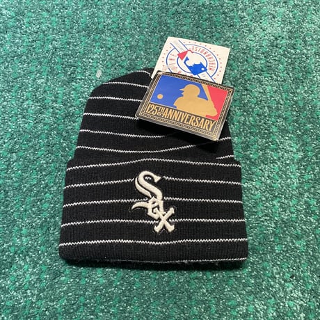 90's MLB Chicago White Sox stripe beanie