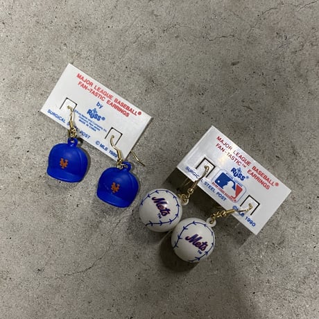 【GIRLS】90's OC Sport "MLB NY METS" Hat&Earring