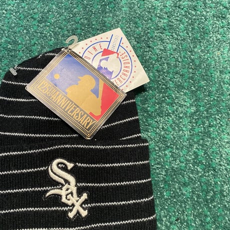 90's MLB Chicago White Sox stripe beanie