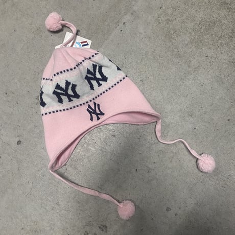 【Girls】90's Twins MLB NY Yankees Tassel Beanie