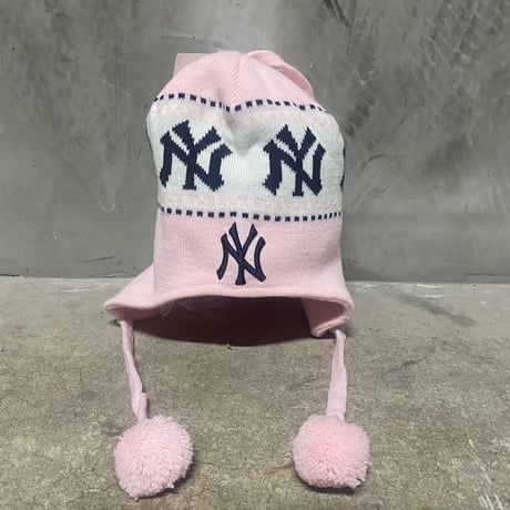 【Girls】90's Twins MLB NY Yankees Tassel Beanie