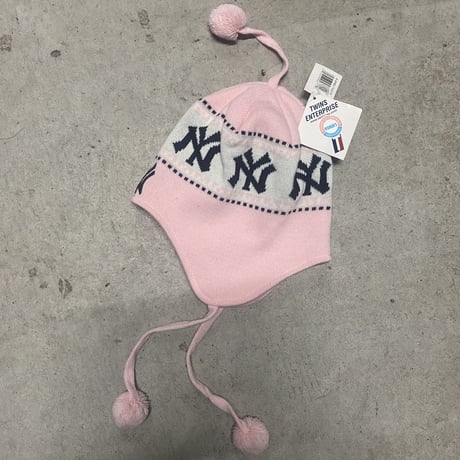 【Girls】90's Twins MLB NY Yankees Tassel Beanie