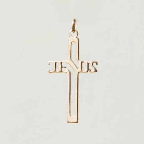 than/cias  10k yellowgold jesus cross pendant