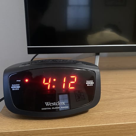 westclox red led fm clock