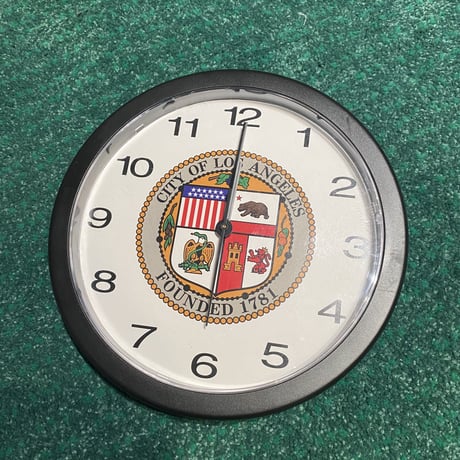 city of los angeles emblem wall clock