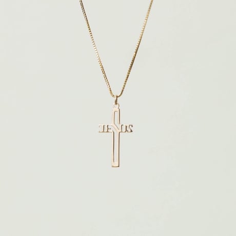 than/cias  10k yellowgold jesus cross pendant