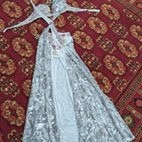 《新品》ベリーダンス衣装  / シルバー繋ぎ/モナリザ