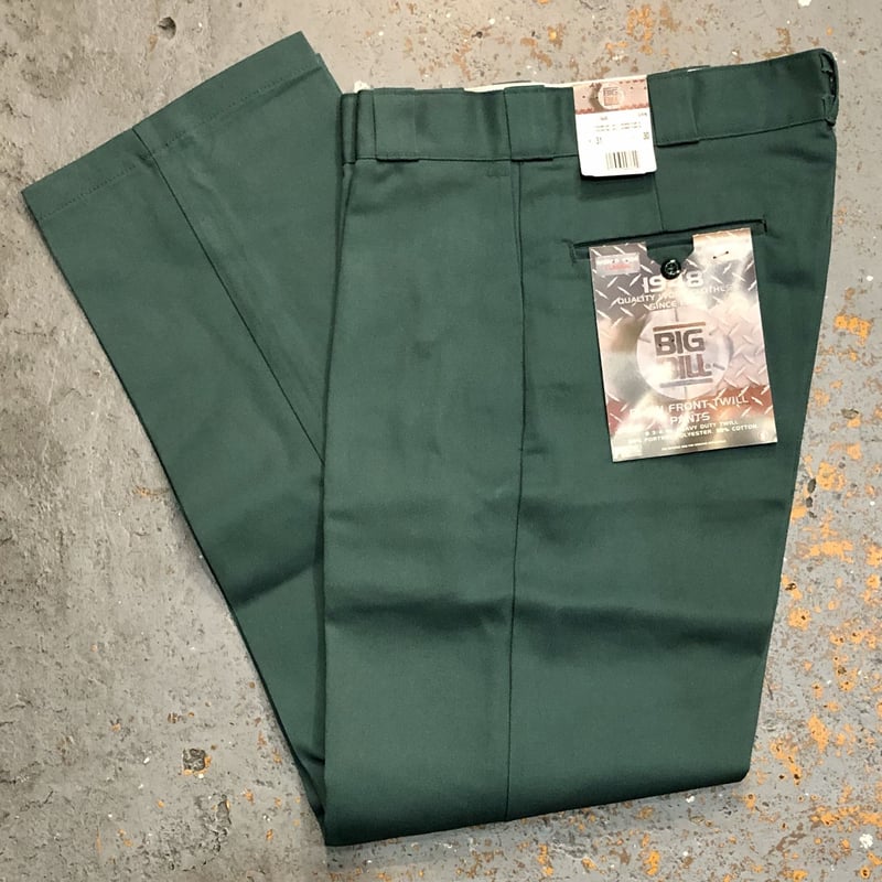 Dead Stock] 90s BIG BILL Work Pants GREEN Made