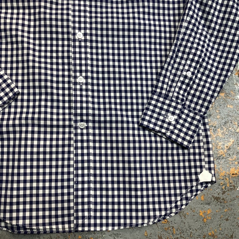 J.CREW Thomas Mason L/S Navy Gingham Check Dres
