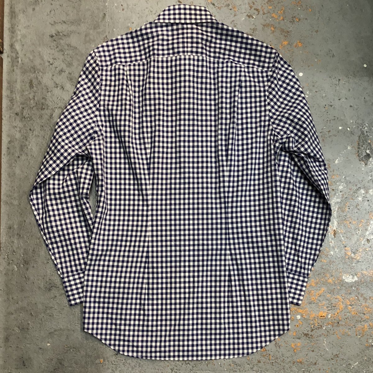J.CREW Thomas Mason L/S Navy Gingham Check Dres