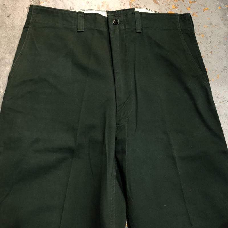 1950s Boy Scout Cotton Pants Green Made in USA