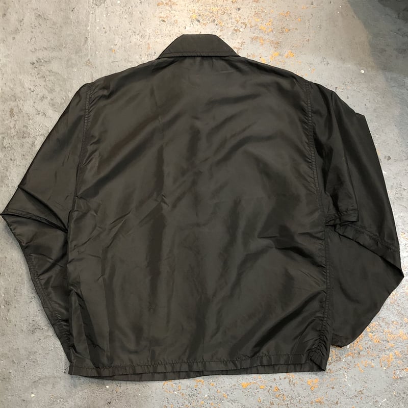 70s RUSSELL ATHLETIC Nylon Coach Jacket BLACK S