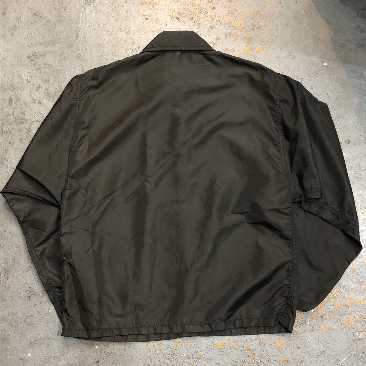 70s RUSSELL ATHLETIC Nylon Coach Jacket BLACK S...