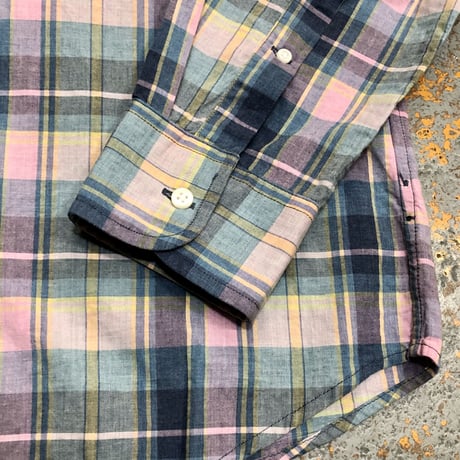 J.CREW L/S Indian Madras Check Shirts Size : Medium(SLIM)