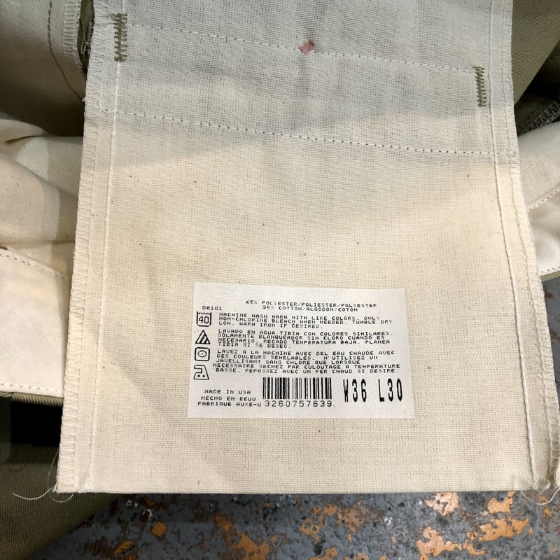 90s Dickies874 USA製 w36 L30 ベージュ 90s Dickies 874 Made in USA Dead Stock SIZE : W