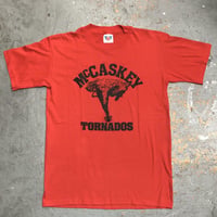 1980s McCASKEY TORNADOS Football Team T-shirts (TNT) Made in USA SIZE : Large
